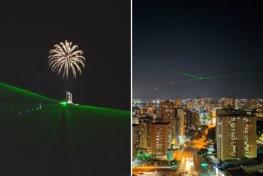 ¡VEA! El juego de luces láser con el que despidieron un oscuro 2019 en el Hotel Humboldt (+Video + sospecha de “súper enchufe»)