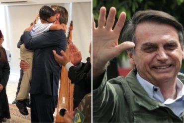 ¡VEA! El conmovedor abrazo entre Bolsonaro y un niño venezolano que le agradeció por recibir a su familia en Brasil (+Foto)