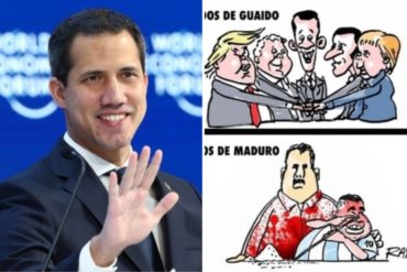 ¡SE LA ENSEÑAMOS! La contundente caricatura de Rayma que compara las últimas reuniones de Guaidó con los particulares “encuentros” de Maduro