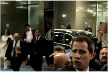 ¡RESPALDO TOTAL! Así esperó la diáspora venezolana a Guaidó a su salida del Parlamento Europeo (+Video)