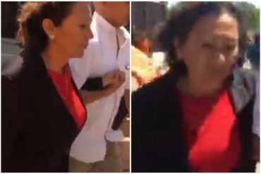 ¡SIN MIRAR ATRÁS! Diputada Lucila Pacheco también salió del TSJ ilegítimo corriendo y a escondidas de los verdaderos militantes de VP (+Video)