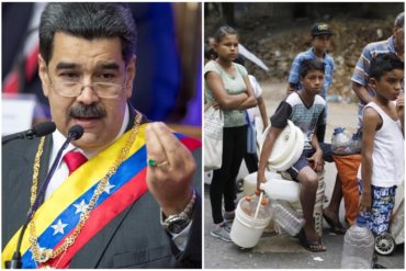 ¿EN SERIO? Lo que dijo Maduro para justificar la escasez de agua en una zona de Caracas: “Había un señor de Hidrocapital que controlaba la llave de paso. Lo botamos” (+Video)