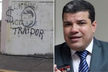 ¡NO LO QUIEREN! “Traidor”: El mensaje que apareció en Yaracuy contra el diputado Luis Parra (+Foto)