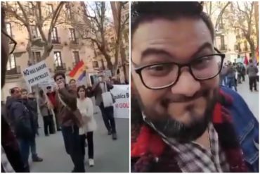 ¡COMO DEBE SER! Venezolano dejó en ridículo a comunistas españoles durante un acto a favor de Maduro (+Video)