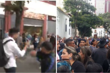 ¡GRAVE! Colectivos lanzaron orina y heces fecales a periodistas que cubrían protesta de maestros en la Plaza Bolívar de Caracas (+Otras agresiones +Videos)