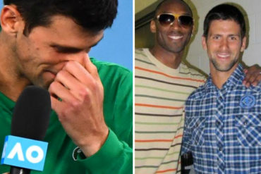 ¡DESCONSOLADO! Djokovic lloró al recordar a Kobe Bryant tras clasificar a semifinales en Australia «Fue mi mentor y mi amigo»(+Video)