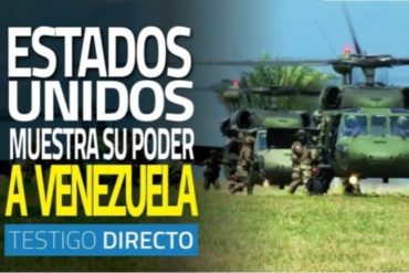 ¡DEBE SABERLO! Testigo Directo: Estados Unidos le muestra su poder militar a Venezuela (+Video)