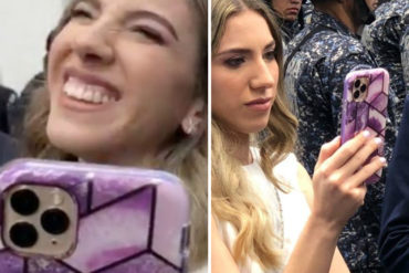 ¡CAUSÓ POLÉMICA! En redes sociales criticaron a Fabiana Rosales por exhibir un Iphone 11 en las adyacencias de la AN (+Video)