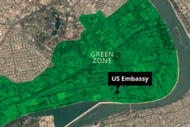 ¡URGENTE! Varios proyectiles impactaron la Zona Verde de Bagdad, lugar en el que se encuentra la embajada de EEUU