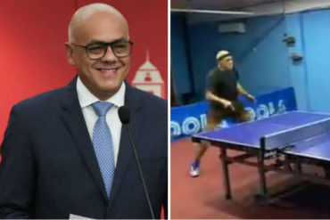 ¡AH, CARAMBA! Jorge Rodríguez tiene tiempo no solo para inventar novelas e incriminar a políticos, también para practicar ping pong profesional (+Video)