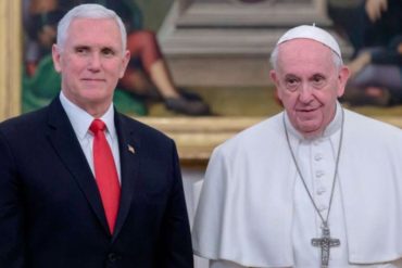 ¡SE LO CONTAMOS! Pence abordó con el Papa Francisco la crisis en Venezuela este #24Ene