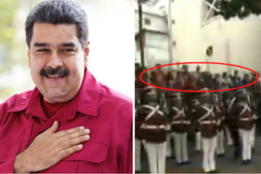 ¡MIRE USTED MISMO! El pequeño grupo de ciudadanos que recibió a un escoltado Maduro en la ANC (+Video)