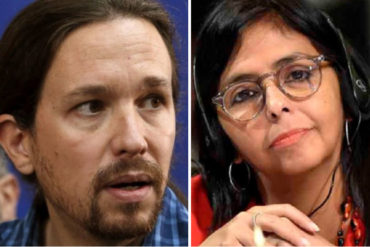 ¡ALGO TARDE! Pablo Iglesias desmiente que Delcy Rodríguez viajara a España para reunirse con él