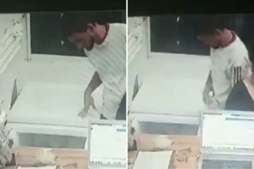 ¡BIEN PILLA’O! Captan momento en que un hombre roba mercancía en un local en Puerto Ordaz (+Video)