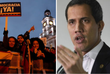 ¡ATENCIÓN! “Intervención, intervención”: Lo que gritaron venezolanos a Guaidó durante encuentro en Madrid (+Video)