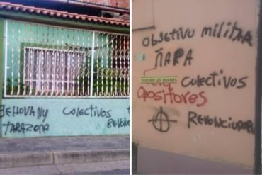 ¡VEA! Residencias en el municipio Bolívar en Táchira amanecen marcadas como “objetivos militares” (+Fotos)