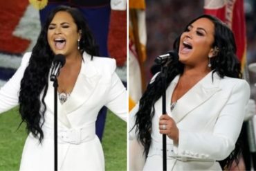 ¡NO SE LO PIERDA! Demi Lovato silenció el estadio del Super Bowl 2020 con su emotiva interpretación del himno de los EEUU (+Video)