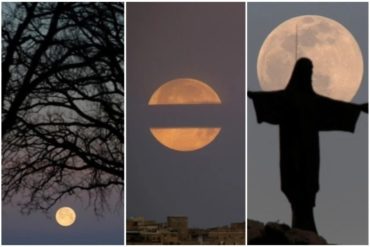 ¡QUÉ ESPECTÁCULO! La “Luna de Nieve” se pudo contemplar este #9Feb: Uno de los fenómenos astronómicos más fascinantes del 2020 (+Fotos)