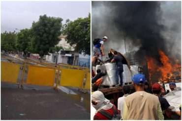 ¡PATÉTICO! Régimen cerró una avenida en Táchira por la «celebración» del día que impidió la entrada de la ayuda humanitaria (+Fotos)