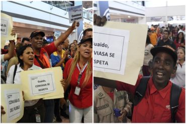 ¡QUÉ DOLOR! “Miserable, traidor”: los insultos de seguidores del chavismo a Guaidó a minutos de su llegada a Maiquetía (+Video)