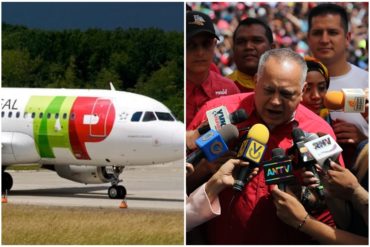 ¿DESESPERADO? Diosdado pide investigar a TAP Air Portugal por permitir que tío de Guaidó viajara con supuestos «explosivos» (+Video)