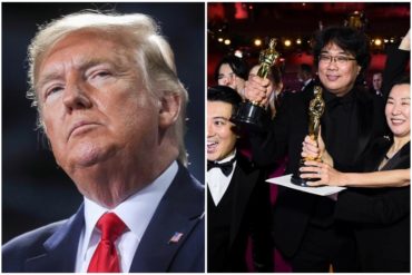 ¡SE PASÓ! Trump critica a la Academia por dar el Oscar a ‘Parásitos’: «Tenemos suficientes problemas con Corea del Sur” (+Video)