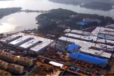 ¡VEA! Así luce el primer hospital construido en 10 días en China para tratar a pacientes con coronavirus (+Video)