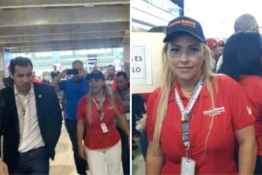 ¡VEA! Conozca quién es la chavista estilo “Lina Ron” que agredió Guaidó a su llegada a Venezuela