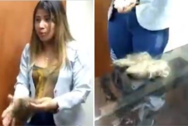 ¡SEPA! Los mechones de cabello que le quitaron a la periodista de Punto de Corte los grupos chavistas (+Video)