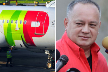 ¿OTRA VEZ TÚ? Cabello vuelve a arremeter contra TAP Portugal para justificar detención del tío de Guaidó: “Esperan que les creamos”