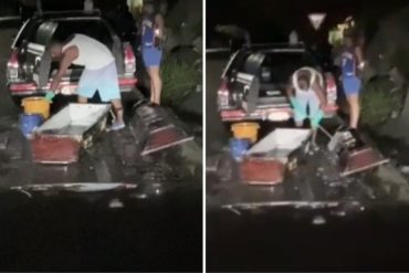 ¡NO LO PODRÁS CREER! Difunden video de una pareja lavando unas urnas en plena Cota Mil en horas de la noche