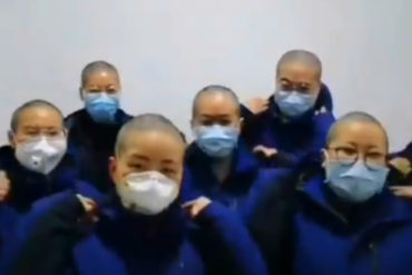 ¡QUÉ EXTREMO! A los médicos de Wuhan los están rapando para reducir riesgo de contagio del coronavirus (+Videos)