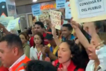 ¡HORROR! «Guaidó, te sale Tocorón» y «vende patria, m*lditos»: Las consignas de  supuestos trabajadores de Conviasa que atacaron a diputados en Maiquetía(+Videos)