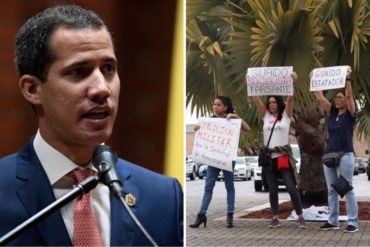 ¡ENTÉRESE! Denuncian que le impidieron entrada al acto de Guaidó en Miami a opositores con carteles en su contra“ (+Video)