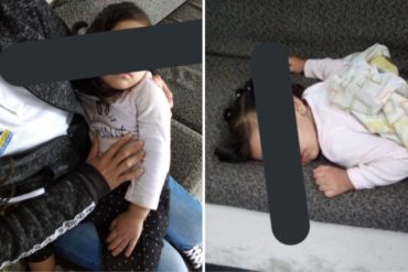 ¡TERRIBLE! Hallan a una niña de 3 años presuntamente abandonada en una parada de La Urbina