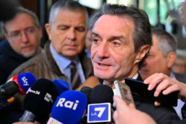 ¡FUERTE LA COSA EN ITALIA! Presidente de Lombardía iniciará cuarentena por coronavirus