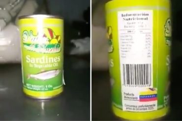 ¡GRAVE! Denuncian que el régimen estaría ofreciendo sardinas vencidas dentro de las cajas CLAP (+Video)