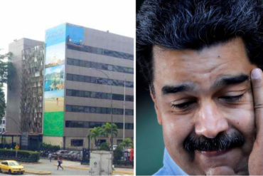 ¡CARAMBA! Las “prioridades” de Maduro: Decorar la fachada de un Ministerio mientras los hospitales siguen sin medicamentos, mascarillas o agua