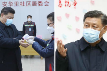 ¡VEA! Presidente de China reapareció en público con una mascarilla y llamó «demonio» al coronavirus que ha matado a más de 900 personas