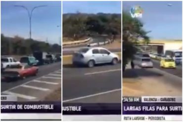 ¡ENTÉRESE! Reportan largas colas en Carabobo este #17Mar para surtir combustible (+Video)