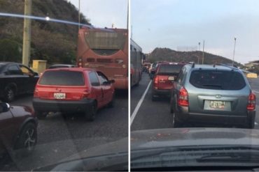 ¡MÁS BLOQUEOS! Alcabala de la GNB genera fuerte retraso en la autopista Caracas-La Guaira #10Mar (+Foto)
