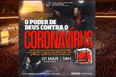 ¡INSÓLITO! Investigan culto evangélico de Brasil que prometió «inmunizar» a sus fieles contra el coronavirus