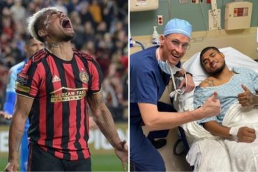 ¡TODO UN ÉXITO! Josef Martínez fue operado de la rodilla derecha: “Gracias a Dios todo salió bien”