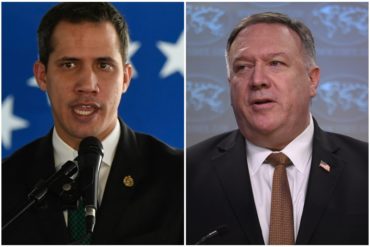 ¡ESPALDARAZO! Guaidó dice que conversó con Pompeo y le agradeció su respaldo a un gobierno nacional de emergencia