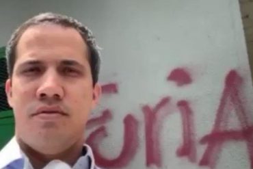¡TAJANTE! Guaidó denuncia graffitis de la “Furia Bolivariana”: “Pretenden esconder el miedo a lo que es indetenible” (+Video)