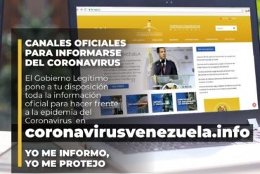 ¡SEPA! Guaidó anunció el lanzamiento de la web de información oficial para el coronavirus