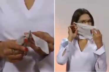 ¡COPIANDO A CUBA! Al estilo “Art Attack”: El micro con el que VTV recomienda fabricar tu propio tapaboca para “protegerte” del coronavirus (+Video)