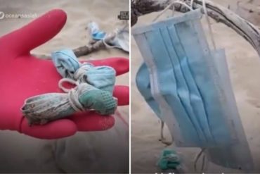 ¡TERRIBLE! En medio de la pandemia: las playas de Hong Kong se están llenando de tapabocas desechadas (+Video)