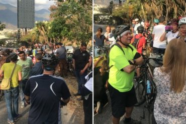 ¡INDIGNADOS! Protestan en el sitio donde fue arrollada la ciclista caraqueña que murió (+Fotos)