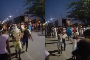 ¿COMENZÓ LA ANARQUÍA? En la frontera con Colombia saquearon un camión de alimentos que venía a Venezuela (+Video)